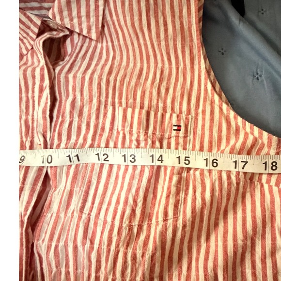 Tommy Hilfiger Women Sleeveless Striped Button Up Shirt Size Medium - Picture 4 of 6